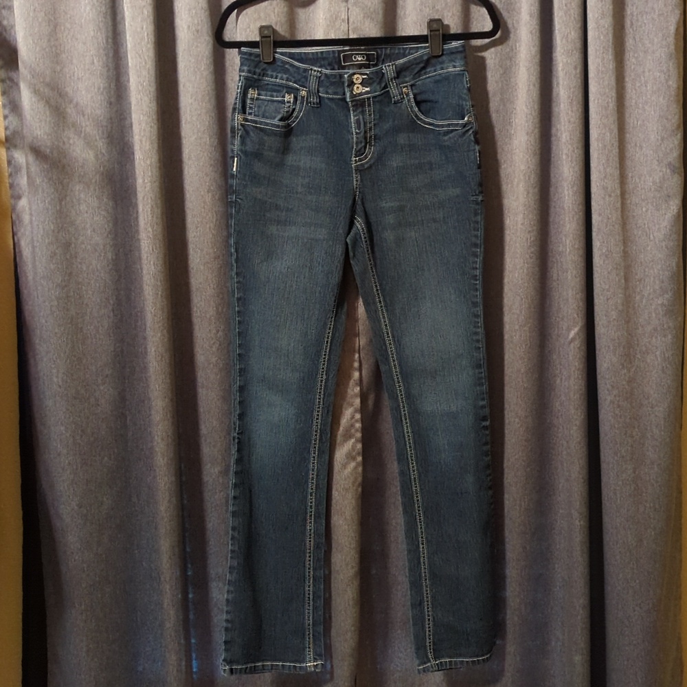 Cato Women's Boot Cut Jeans in Dark Blue Wash